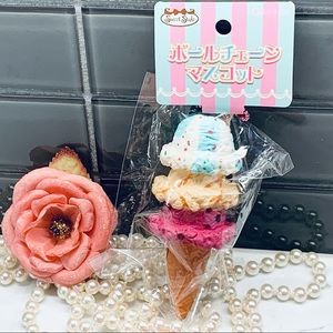 ICE-CREAM SQUISHY CELL PHONE CHARM STRAP KEYCHAIN